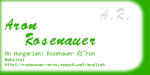 aron rosenauer business card